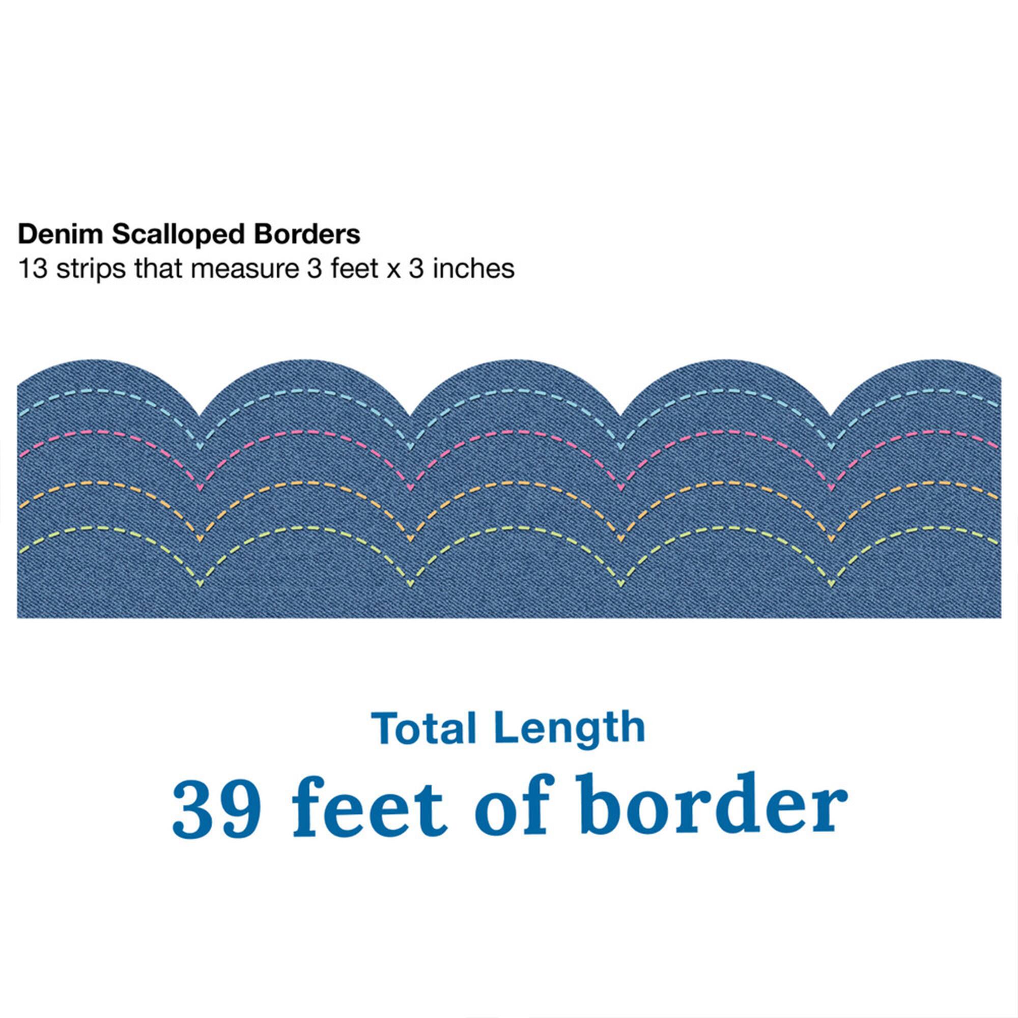 Carson Dellosa® Cool Denim Scalloped Borders Sets, 6ct.